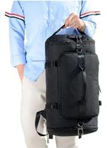 Bolsa Feminina Alta Qualidade Resistente Semi Impermeável Preta Rosa Azul Espaçosa Compartimento P/ Sapatos Separados