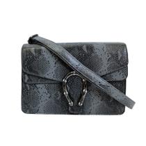 Bolsa Feminina Animal Print Preta Com Alça Tranversal Bolsa Feminina Animal Print Preta Com Alça Tranversal