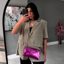 Bolsa Feminina Bag Metalizada Alça De Ombro Cores Luxo Festa