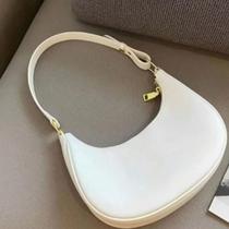 Bolsa Feminina Baguete Blogueira Meia Lua Tendência de Ombro Lateral Lisa