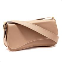 Bolsa Feminina Baguete de Ombro Aba Irregular Boho Chic