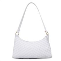 Bolsa feminina baguete pequena estmapa v de ombro