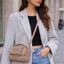 Bolsa Feminina Baguete Tote Tiracolo Mão Fedra Pelos Pequena Linda Premium
