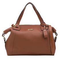 Bolsa Feminina Baú Grande, Alça de Mão/Transversal Zíper