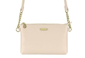 Bolsa Feminina Beira Rio com Corrente Dourada Creme e Preta Bolsa Feminina Beira Rio com Corrente Dourada Creme e Preta