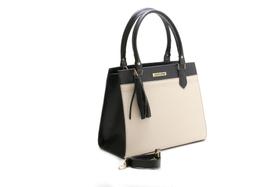 Bolsa Feminina Bicolor Santorini Handbag Tricê Preto/Creme
