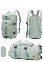 Bolsa Feminina Blogueira Mala Esportiva Fitness Academia Vira Mochilha Top Venda Azul Claro Bolsa Feminina Blogueira Mala Esportiva Fitness Academia Vira Mochilha Top Venda Azul Claro