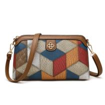 BOLSA FEMININA BOÊMIA CROSSBODY ATEMPORAL DESIGN PREMIUM Cor:Marrom/Azul BOLSA FEMININA BOÊMIA CROSSBODY ATEMPORAL DESIGN PREMIUM Cor:Marrom/Azul