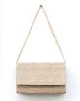 Bolsa Feminina Bolsinha de mão ombro Alça corrente Brilhosa Glitter Luxo para Festa Casamento Balada Tendência Moda