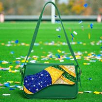 Bolsa Feminina Brasil Brilho Strass Luxo Copa Do Mundo Ombro Tendência Fashion 2026 Bolsa Feminina Brasil Brilho Strass Luxo Copa Do Mundo Ombro Tendência Fashion 2026