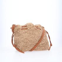 Bolsa Feminina Bucket de Palha