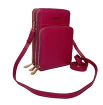 Bolsa Feminina Carteira Mini Bag Com 3 Divisórias Transversal Porta Celular Modelo YS-45