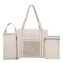Bolsa Feminina Casual Conjunto 3 Peças Bolsa com Necessaire