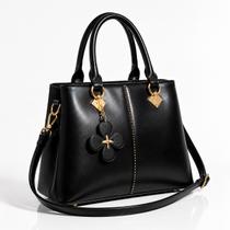 Bolsa Feminina Casual Faculdade Espaçosa Fashion Alça Igreja COR: PRETO Bolsa Feminina Casual Faculdade Espaçosa Fashion Alça Igreja COR: PRETO