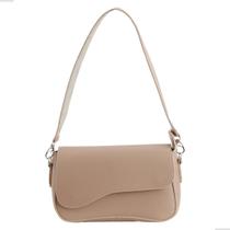 Bolsa Feminina Casual Ombro Baguete Alça Ajustável Amendoa