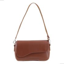 Bolsa Feminina Casual Ombro Baguete Alça Ajustável Caramelo