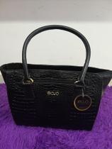 Bolsa feminina casual Ouro preto/croco - Recuo fashion bag