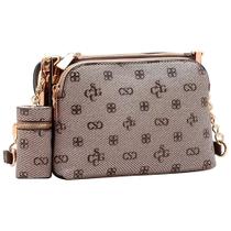 Bolsa Feminina Chenson 3485417 Compacta Com 3 Divisões Em Zíper E Porta Moedas Decorativo