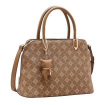 Bolsa Feminina Chenson CG85386 Monograma Elemento Gráfico Cor:Natural