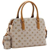 Bolsa Feminina Chenson CG85414 Monograma Atemporal Cor: Bege