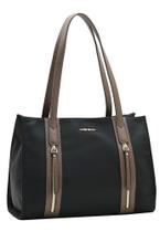 Bolsa Feminina Chenson de Ombro Sacola Microfibra Original Cor:Preto