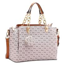 Bolsa Feminina Chenson Elegance 3485404 Com 3 Compartimentos Zíper Bolso Externo E Espelho