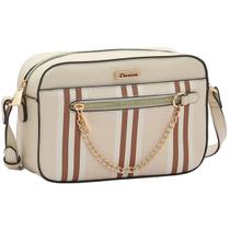 Bolsa Feminina Chenson Listras 3485274 Cor:Bege Bolsa Feminina Chenson Listras 3485274 Cor:Bege