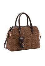 Bolsa Feminina Chenson Mini Monograma Satchel - Marrom