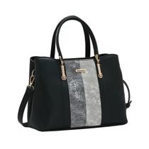 Bolsa Feminina Chenson Mix De Texturas 3485267 Preto