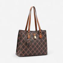 Bolsa Feminina Chenson Monograma Contemporâneo Café Bolsa Feminina Chenson Monograma Contemporâneo Café