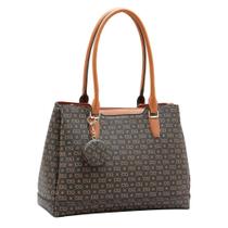 Bolsa Feminina Chenson Monograma Elegance 3485405 Grande Com 3 Compartimentos E Espelho Bolsa Feminina Chenson Monograma Elegance 3485405 Grande Com 3 Compartimentos E Espelho