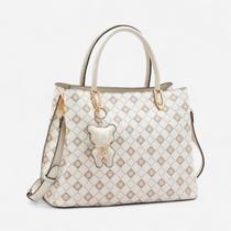Bolsa Feminina Chenson Monograma Elemento Gráfico Off White Bolsa Feminina Chenson Monograma Elemento Gráfico Off White