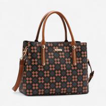 Bolsa Feminina Chenson New Elemento Gráfico Café Bolsa Feminina Chenson New Elemento Gráfico Café