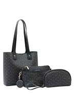 Bolsa Feminina Chenson Original - Alça de ombro - Elegance Luxo Kit 3 peças - Preto 3485081