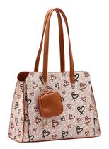Bolsa Feminina Chenson Original - Classic Heart - Alça de Ombro - Bege 3484989