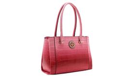 Bolsa Feminina Chenson Original Croco Degradê Vermelho