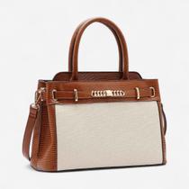 Bolsa Feminina Chenson Original Lagarto Clássico Mão Marrom