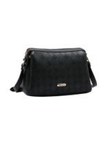 Bolsa Feminina Chenson Original Relevo Texturizado Transversal 3484960 Preta