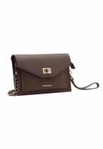 Bolsa Feminina Chenson Original Transversal, na cor preta e cafe