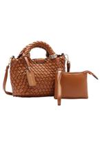 Bolsa feminina Chenson Original Tresse ,Mao Cor Marrom 85005