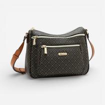 Bolsa Feminina Chenson Transversal Elemento Gráfico Café