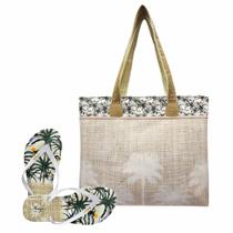 Bolsa Feminina Chinelo Coqueiros Palha Magicc Bolsas