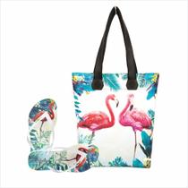 Bolsa Feminina Chinelo Flamingos Magicc Bolsas