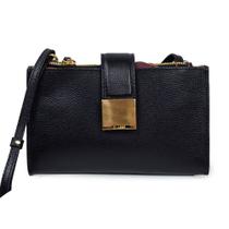 Bolsa Feminina Classe Crosbody Couro Preta - 3291