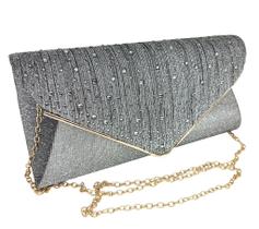 Bolsa feminina clutch brilho festa carteira de mão luxo