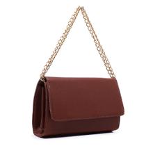 Bolsa Feminina Clutch Casual Transversal Tiracolo Marrom