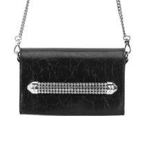 Bolsa Feminina Clutch Napa Craquele Preto Vizzano 10032.9 Bolsa Feminina Clutch Napa Craquele Preto Vizzano 10032.9