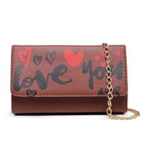 Bolsa Feminina Clutch Pequena Flat Estampa Love Exclusiva
