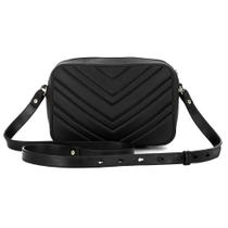 Bolsa Feminina Clutch Transversal Borracha Bag Tiracolo Blogueira Preto