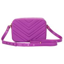 Bolsa Feminina Clutch Transversal Borracha Bag Tiracolo Blogueira Roxo